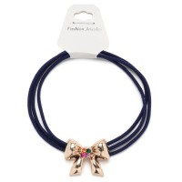 Резинка для волос тройная с фигуркой бантик (25580) вариант 04