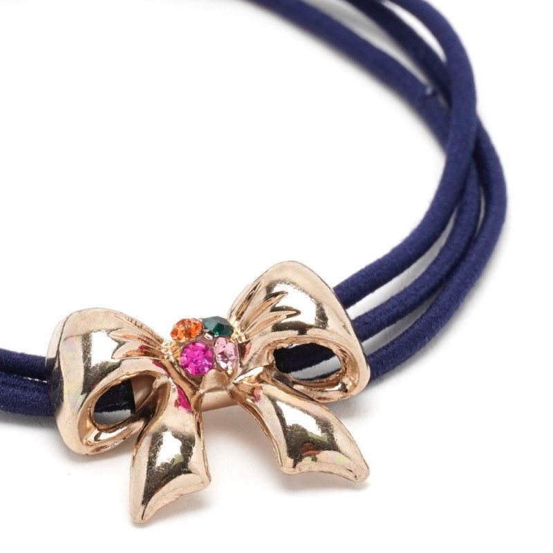 Резинка для волос тройная с фигуркой бантик (25580) вариант 04