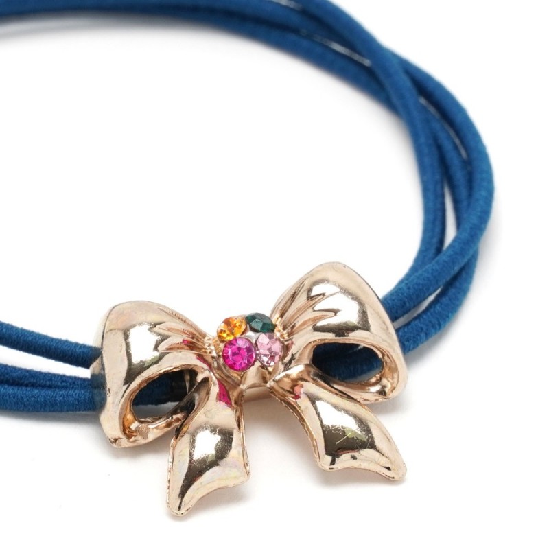 Резинка для волос тройная с фигуркой бантик (25580) вариант 05