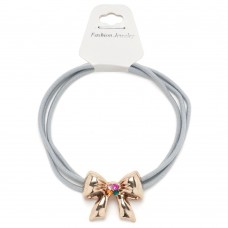 Резинка для волос тройная с фигуркой бантик (25580) вариант 06