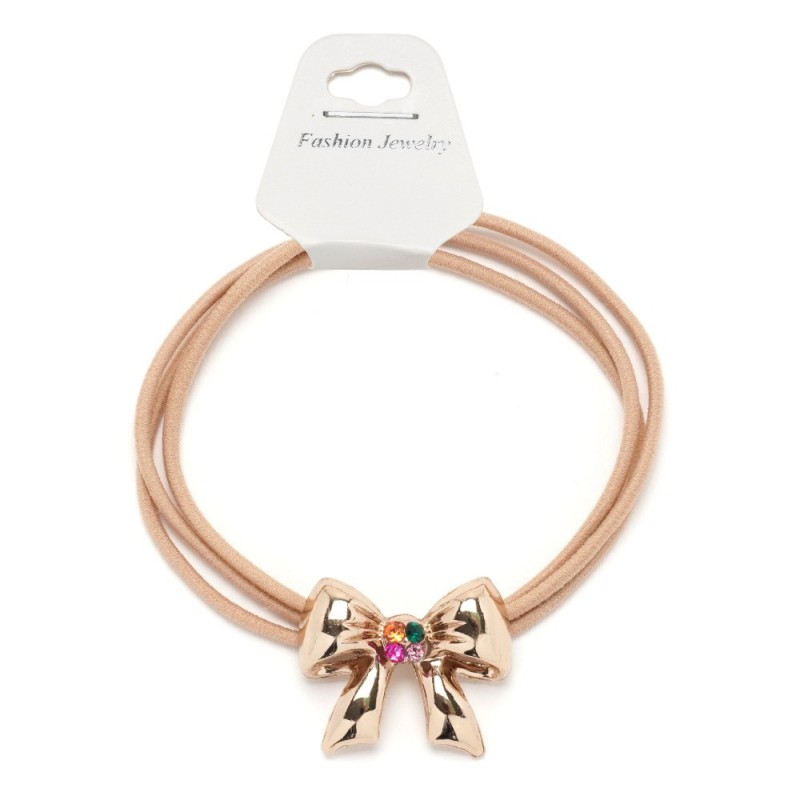 Резинка для волос тройная с фигуркой бантик (25580) вариант 07