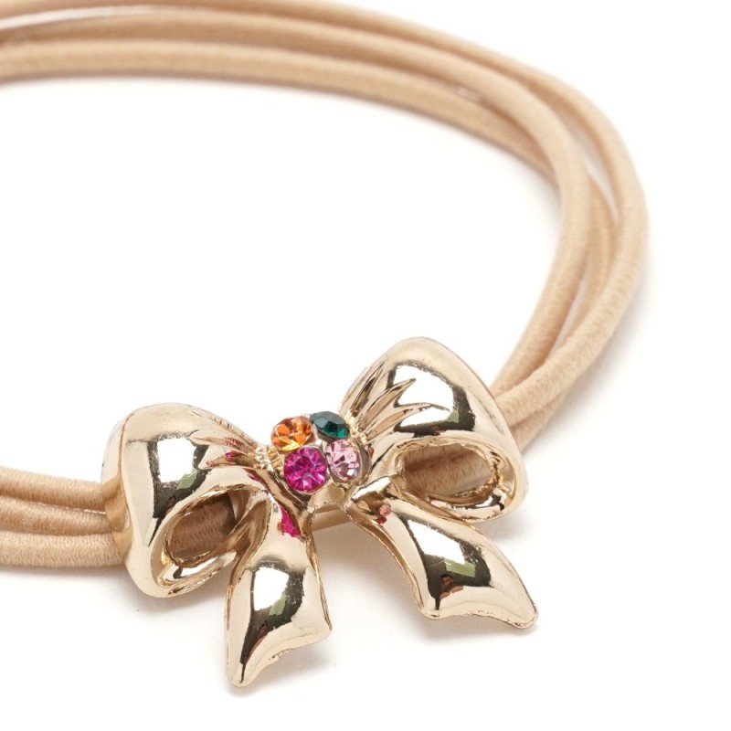 Резинка для волос тройная с фигуркой бантик (25580) вариант 07