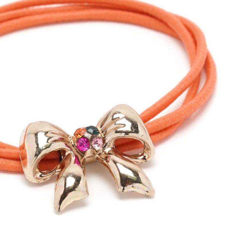 Резинка для волос тройная с фигуркой бантик (25580) вариант 08