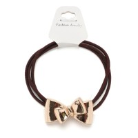 Резинка для волос тройная с фигуркой бантик (25581) вариант 02