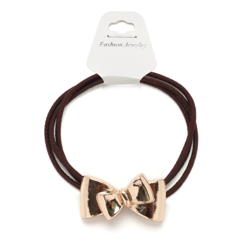 Резинка для волос тройная с фигуркой бантик (25581) вариант 02