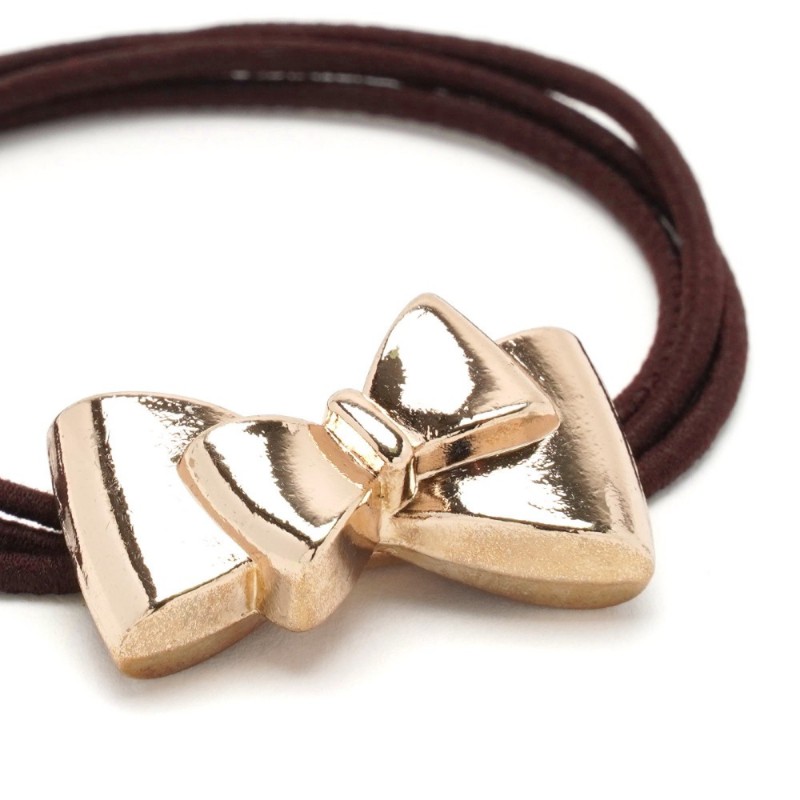 Резинка для волос тройная с фигуркой бантик (25581) вариант 02