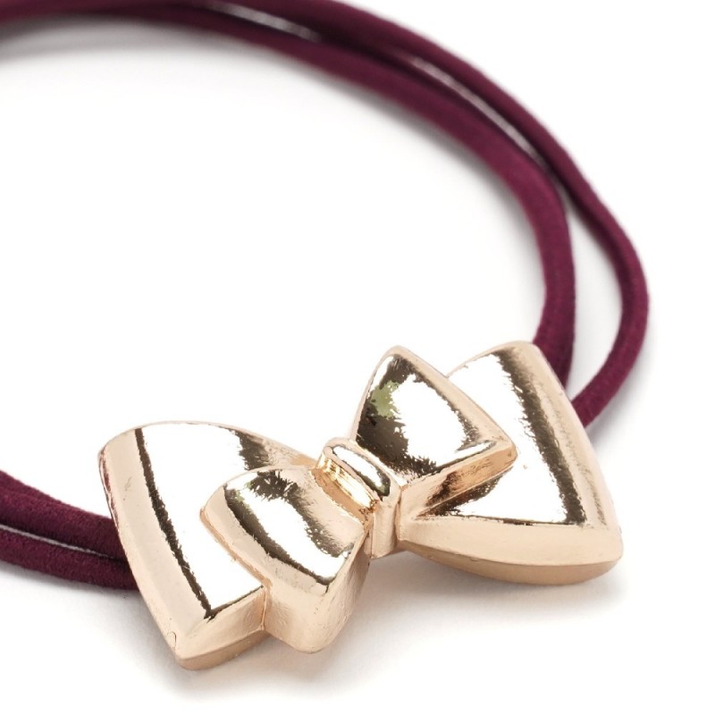 Резинка для волос тройная с фигуркой бантик (25581) вариант 03