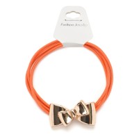 Резинка для волос тройная с фигуркой бантик (25581) вариант 06