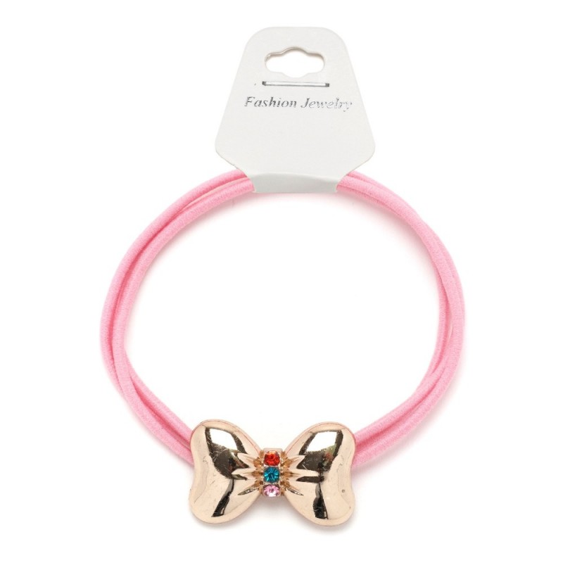 Резинка для волос тройная с фигуркой бантик (25582) вариант 06