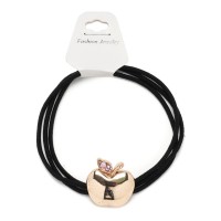 Резинка для волос тройная с фигуркой яблоко (25583) вариант 01