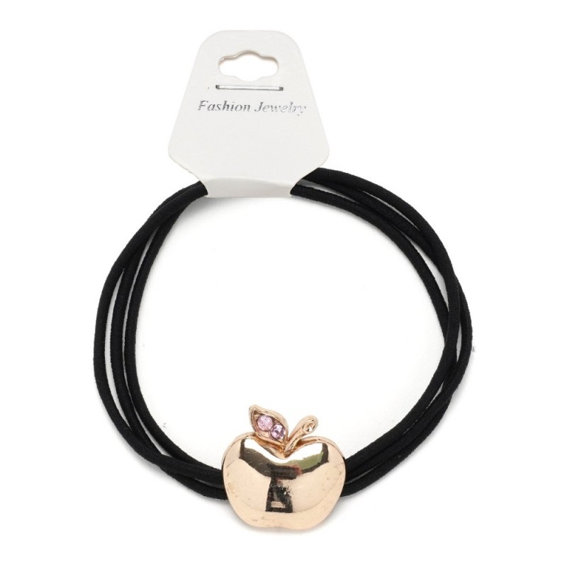 Резинка для волос тройная с фигуркой яблоко (25583) вариант 01