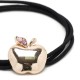 Резинка для волос тройная с фигуркой яблоко (25583) вариант 01