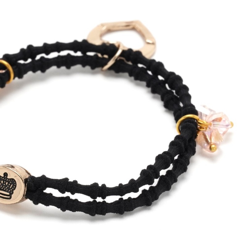 Резинка для волос двойная ребристая с фигурками (25584) вариант 01