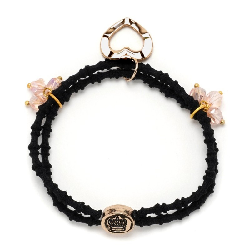 Резинка для волос двойная ребристая с фигурками (25584) вариант 01