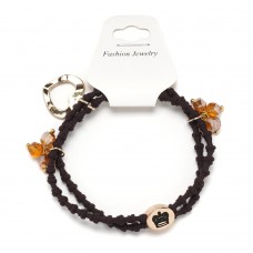 Резинка для волос двойная ребристая с фигурками (25584) вариант 02