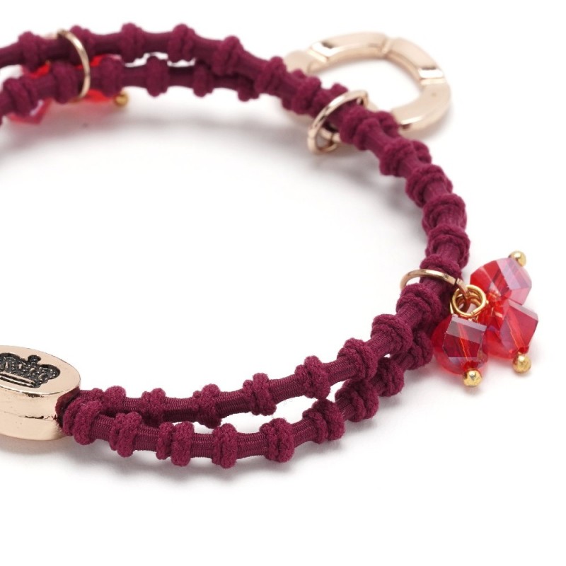 Резинка для волос двойная ребристая с фигурками (25584) вариант 03