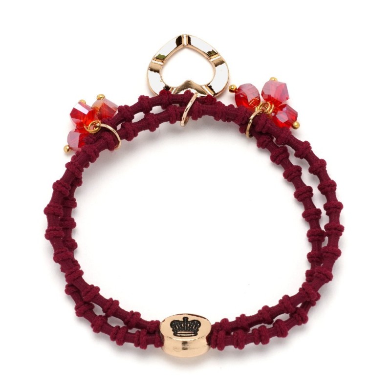 Резинка для волос двойная ребристая с фигурками (25584) вариант 03