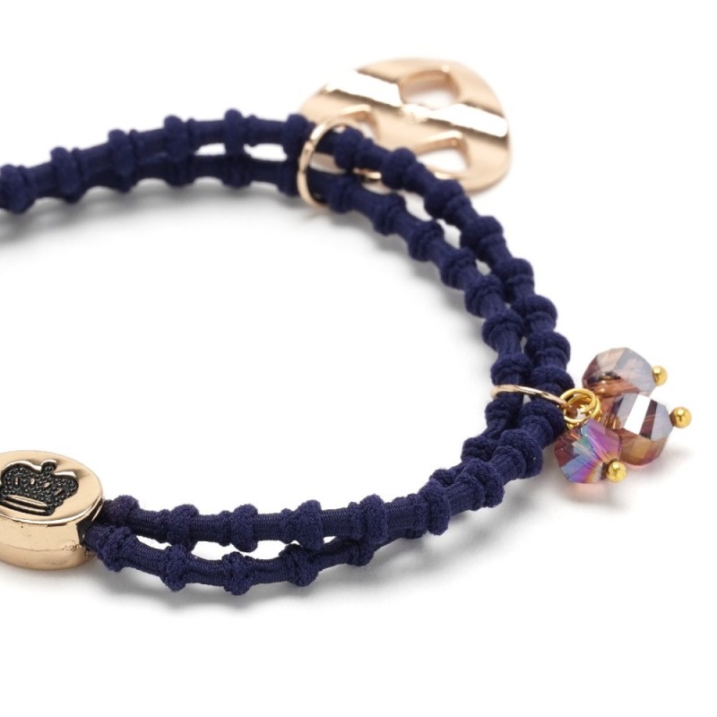 Резинка для волос двойная ребристая с фигурками (25584) вариант 04