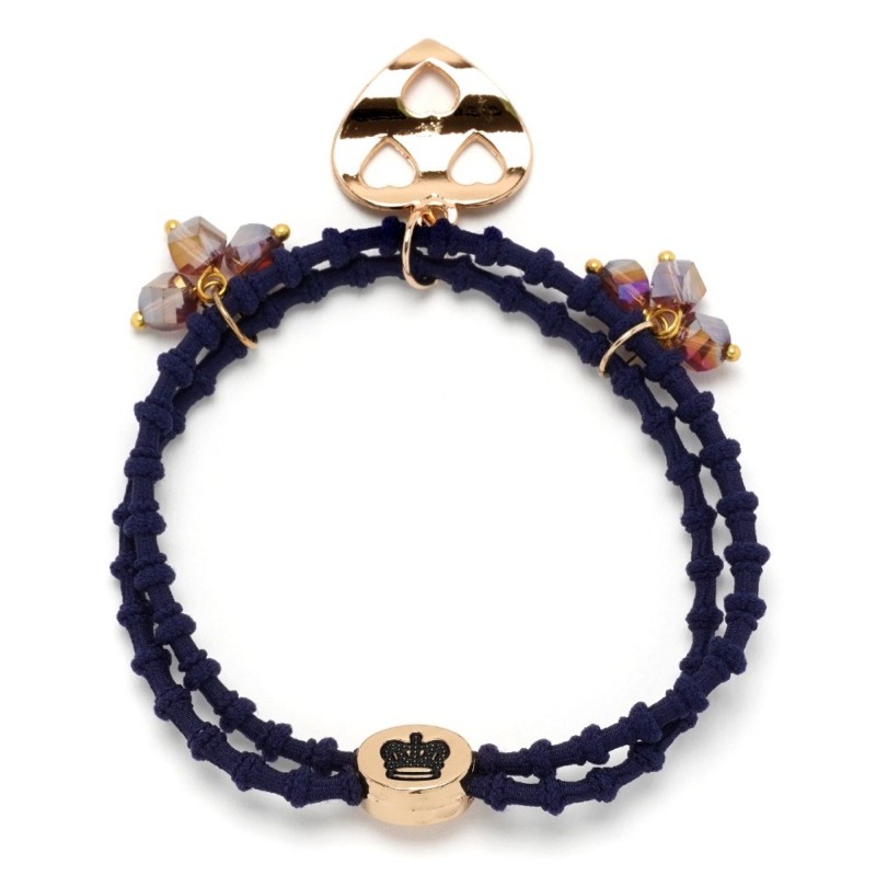 Резинка для волос двойная ребристая с фигурками (25584) вариант 04