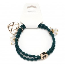 Резинка для волос двойная ребристая с фигурками (25584) вариант 05