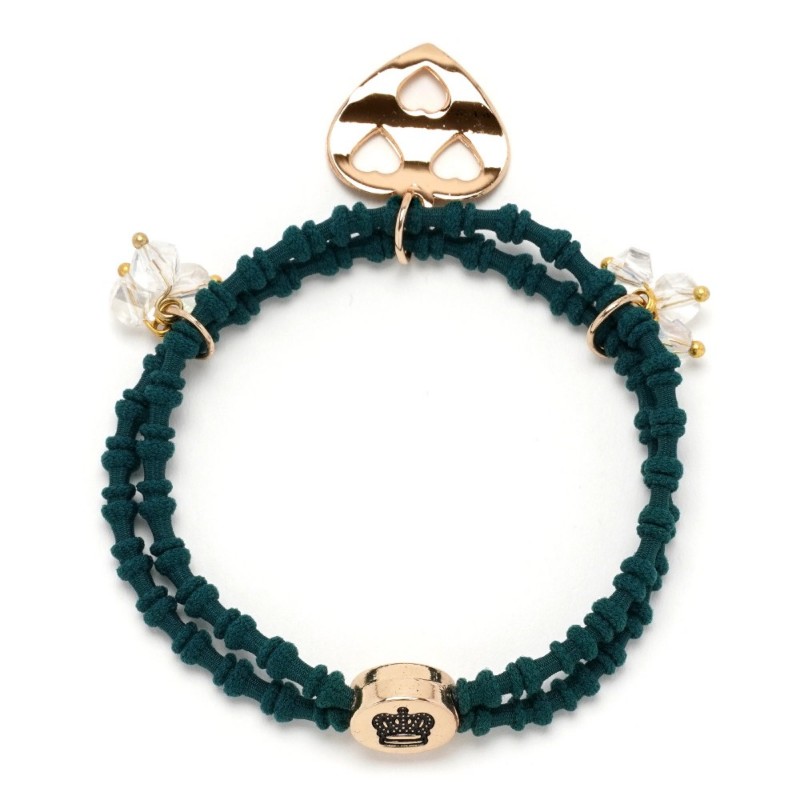 Резинка для волос двойная ребристая с фигурками (25584) вариант 05