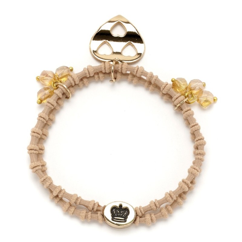 Резинка для волос двойная ребристая с фигурками (25584) вариант 06