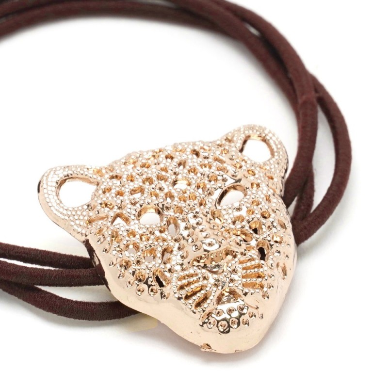 Резинка для волос тройная с фигуркой тигра (25598) вариант 02