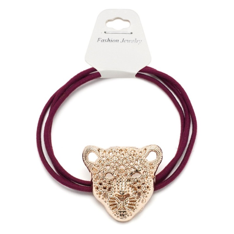 Резинка для волос тройная с фигуркой тигра (25598) вариант 03