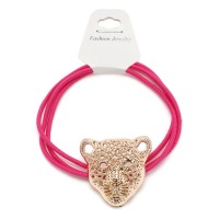Резинка для волос тройная с фигуркой тигра (25598) вариант 09