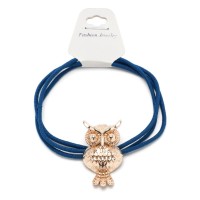 Резинка для волос тройная с фигуркой совы (25599) вариант 04