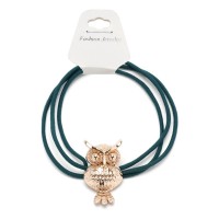 Резинка для волос тройная с фигуркой совы (25599) вариант 05