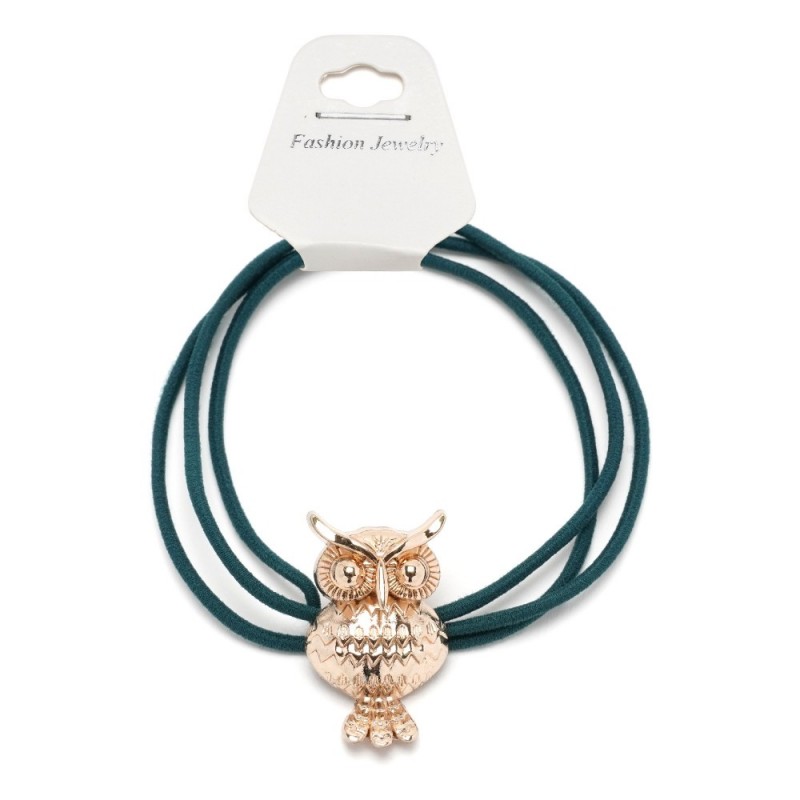 Резинка для волос тройная с фигуркой совы (25599) вариант 05