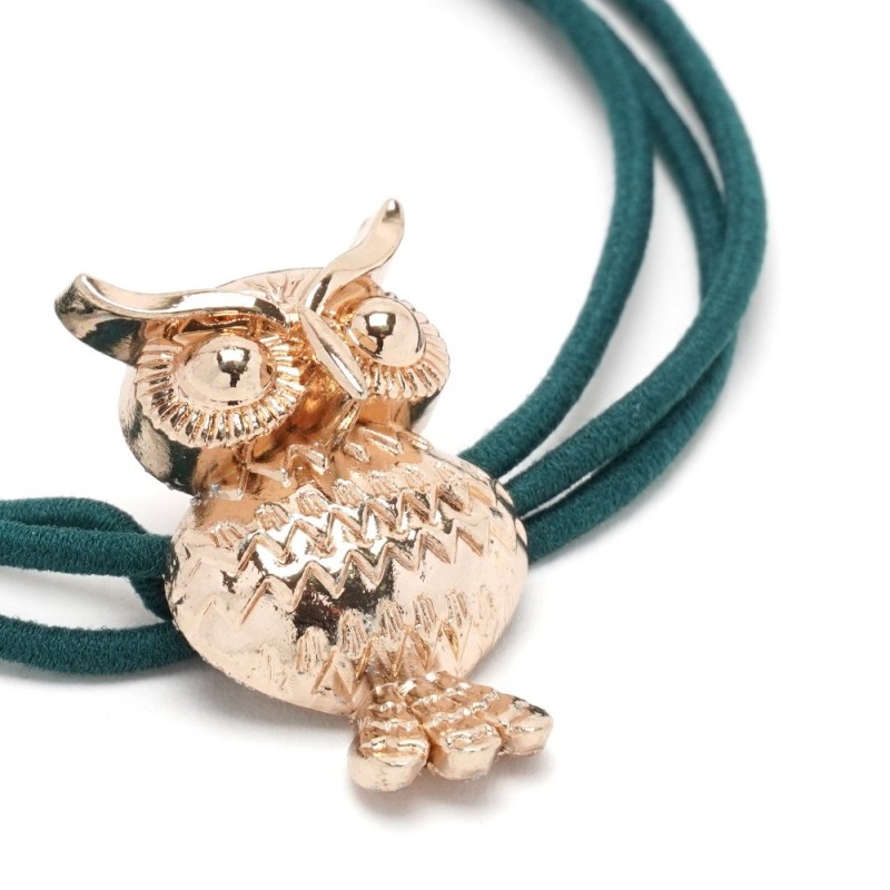 Резинка для волос тройная с фигуркой совы (25599) вариант 05