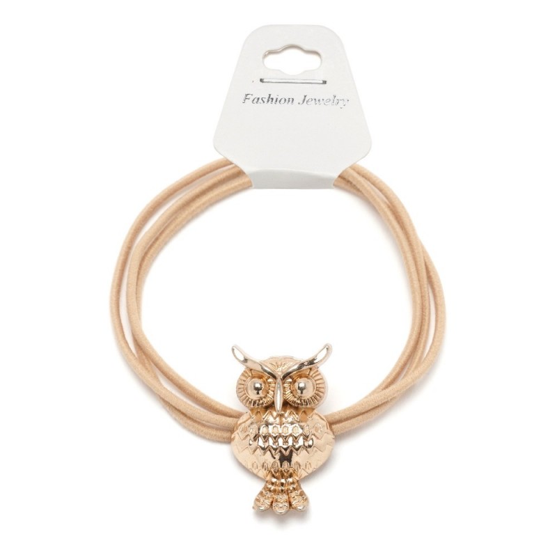 Резинка для волос тройная с фигуркой совы (25599) вариант 07