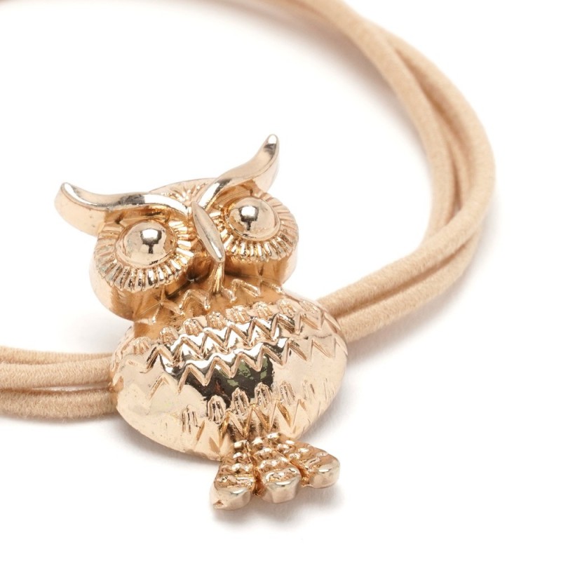 Резинка для волос тройная с фигуркой совы (25599) вариант 07