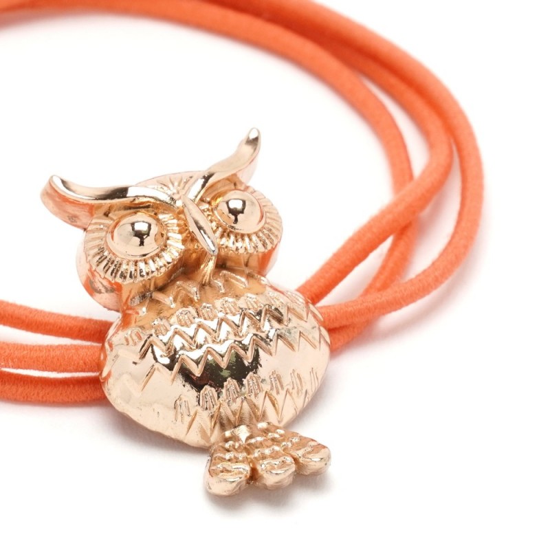 Резинка для волос тройная с фигуркой совы (25599) вариант 08