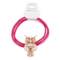 Резинка для волос тройная с фигуркой совы (25599) вариант 09