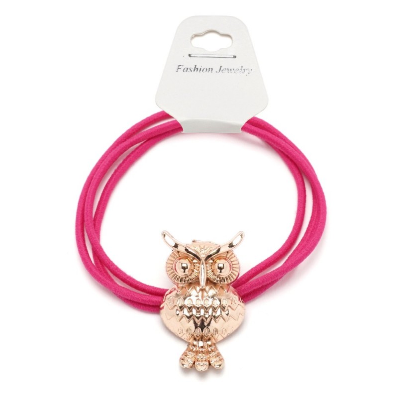 Резинка для волос тройная с фигуркой совы (25599) вариант 09