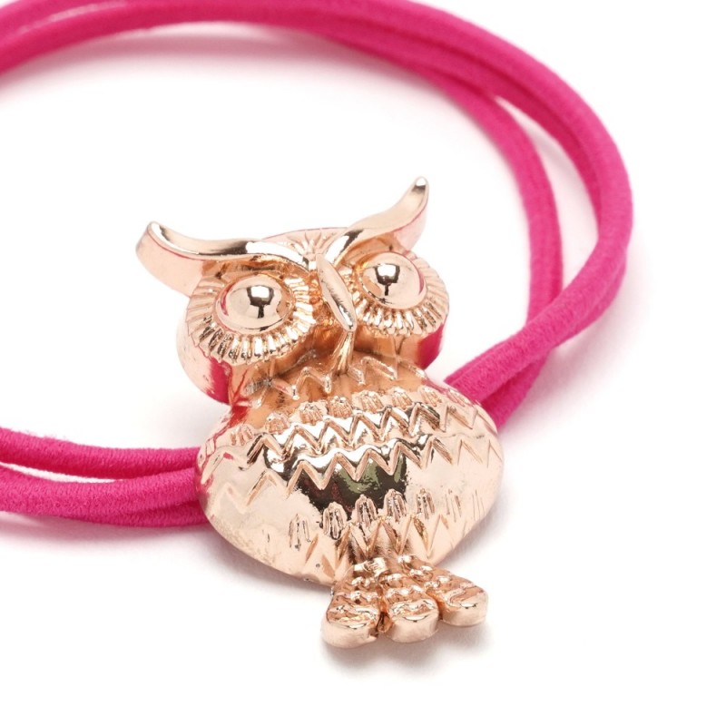 Резинка для волос тройная с фигуркой совы (25599) вариант 09