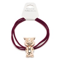 Резинка для волос тройная с фигуркой кота (25600) вариант 03