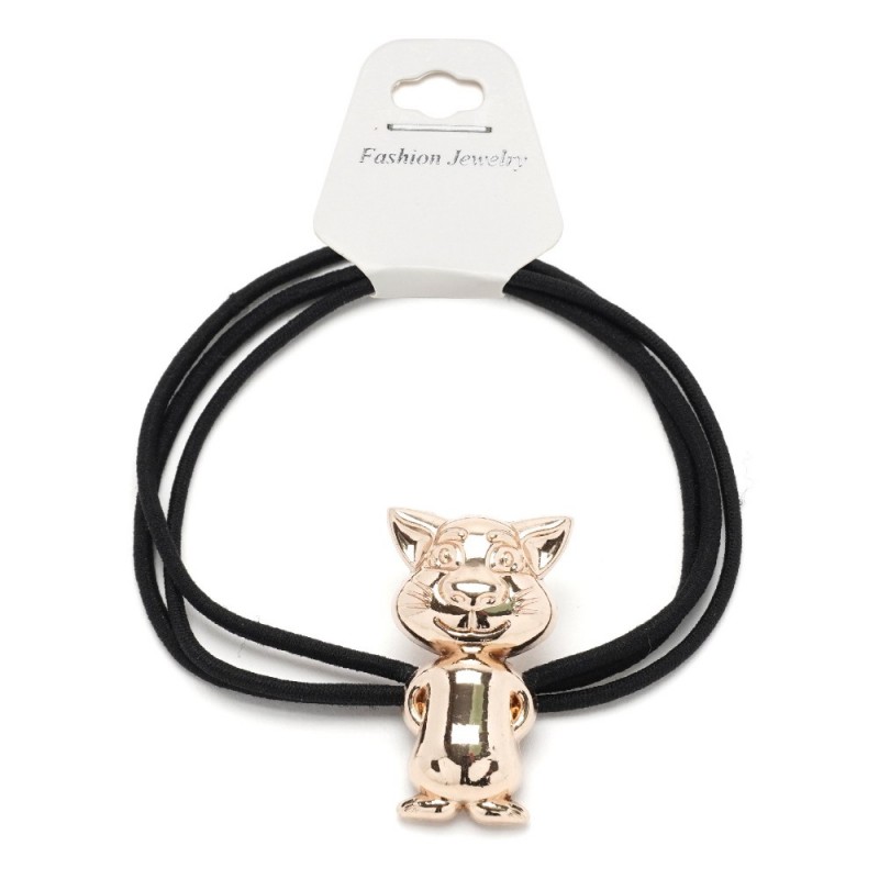 Резинка для волос тройная с фигуркой кота (25600) вариант 01