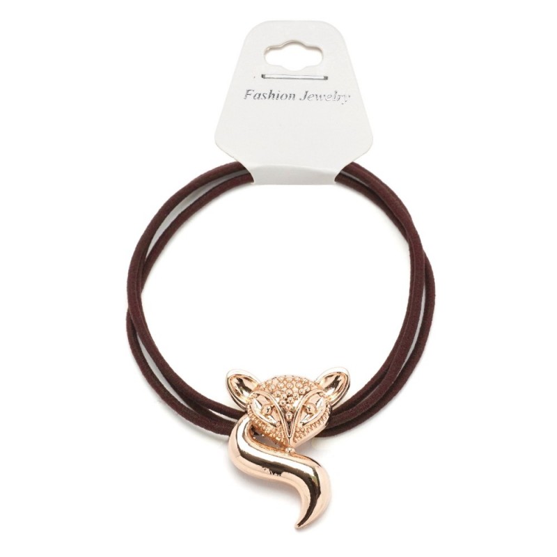 Резинка для волос тройная с фигуркой лисы (25601) вариант 02