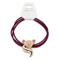 Резинка для волос тройная с фигуркой лисы (25601) вариант 03