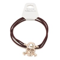 Резинка для волос тройная с фигуркой черепа (25602) вариант 02