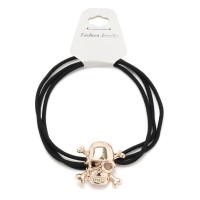 Резинка для волос тройная с фигуркой черепа (25602) вариант 01