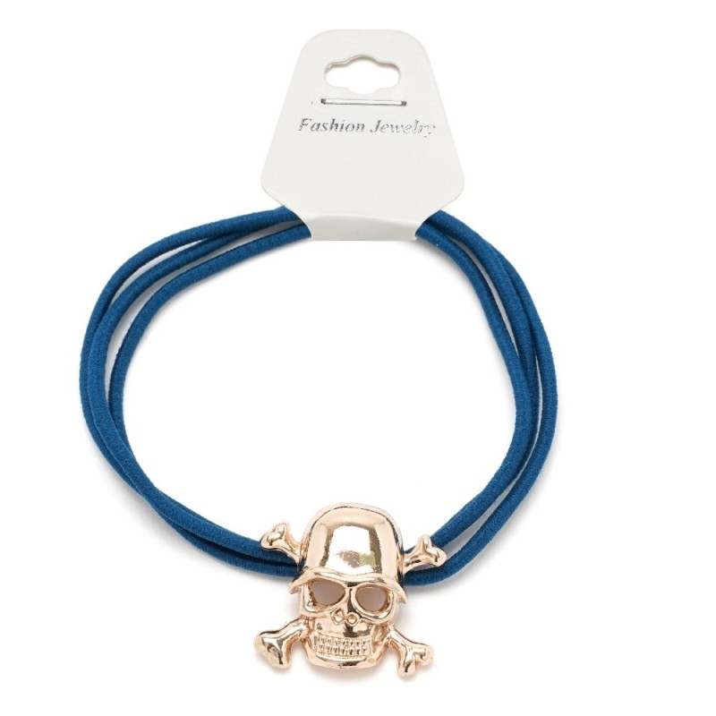 Резинка для волос тройная с фигуркой черепа (25602) вариант 04