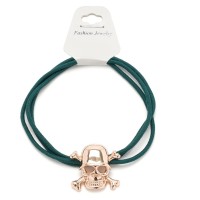 Резинка для волос тройная с фигуркой черепа (25602) вариант 05