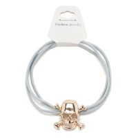 Резинка для волос тройная с фигуркой черепа (25602) вариант 06