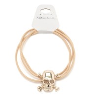 Резинка для волос тройная с фигуркой черепа (25602) вариант 07