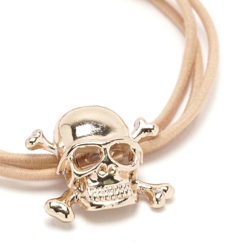 Резинка для волос тройная с фигуркой черепа (25602) вариант 07